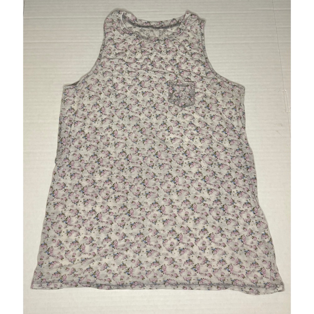 Poof! apparel Soft & Cozy Ditsy Floral Pocket Tank Top